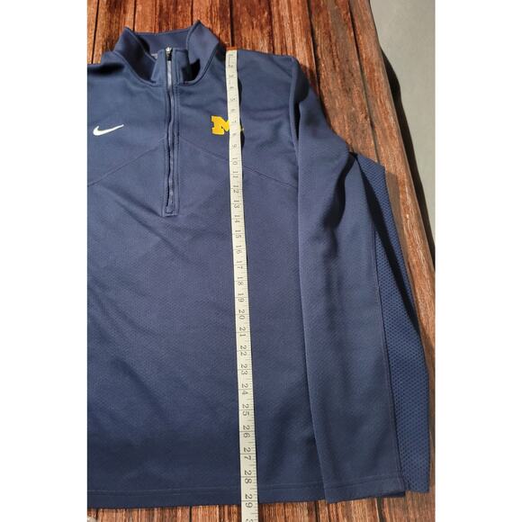 Nike Dr-Fit Michigan Wolverines 1/4 Zip Jacket Navy Blue Mens XXL - Picture 4 of 6
